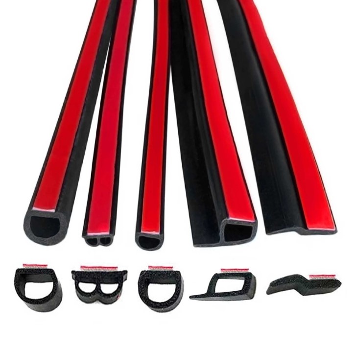 Rubber Seal Strip – Rubber Sealing Strip for Door/Panel Gaps, Dust/Water/Noise Protection, Flexible Extrusion, Weatherproof, Cut to Length